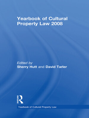 cover image of Yearbook of Cultural Property Law 2008
